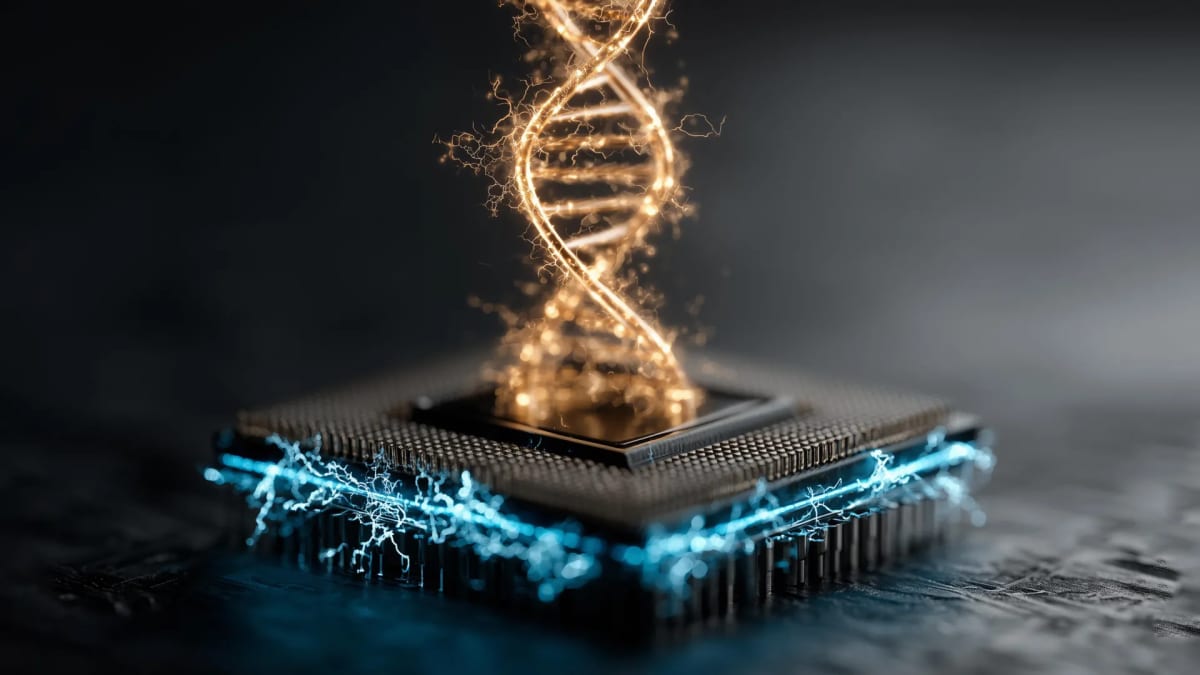 Silicon microchip with circular electrode patterns for water-based DNA synthesis using electricity