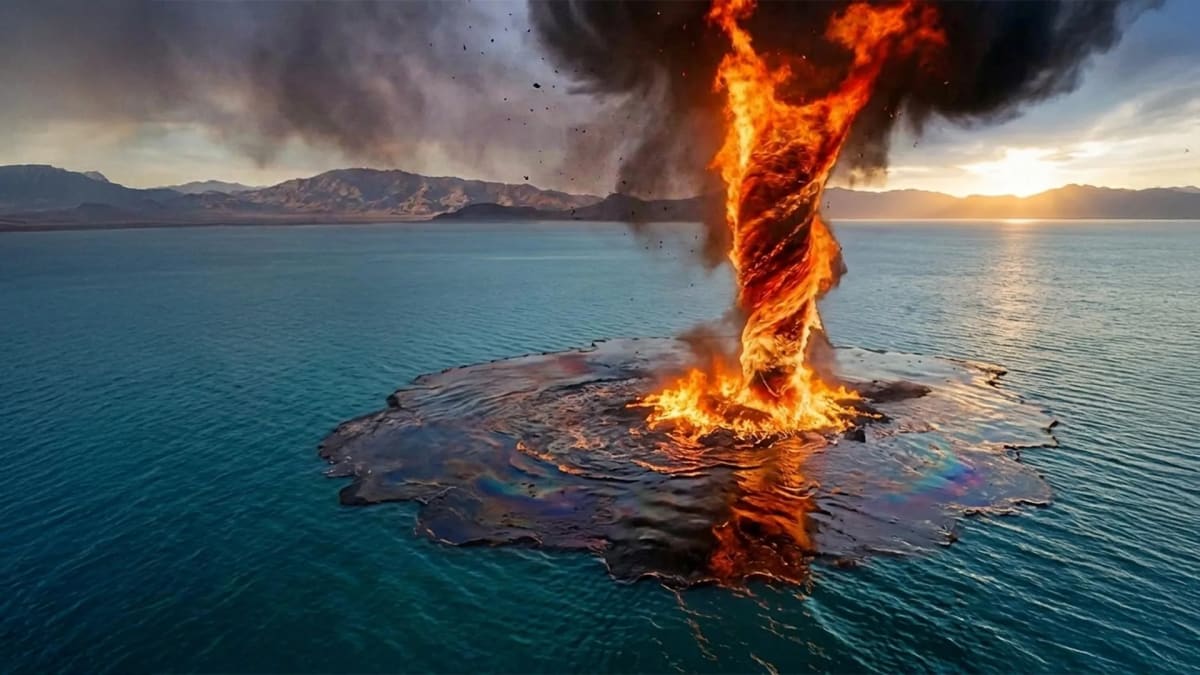 Fire Tornadoes Cut Oil Spill Cleanup Time in Half