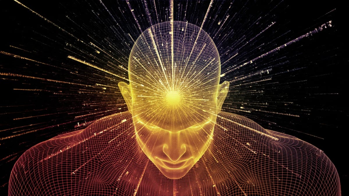 Researcher holding nasal spray device in laboratory setting with brain imaging screens
