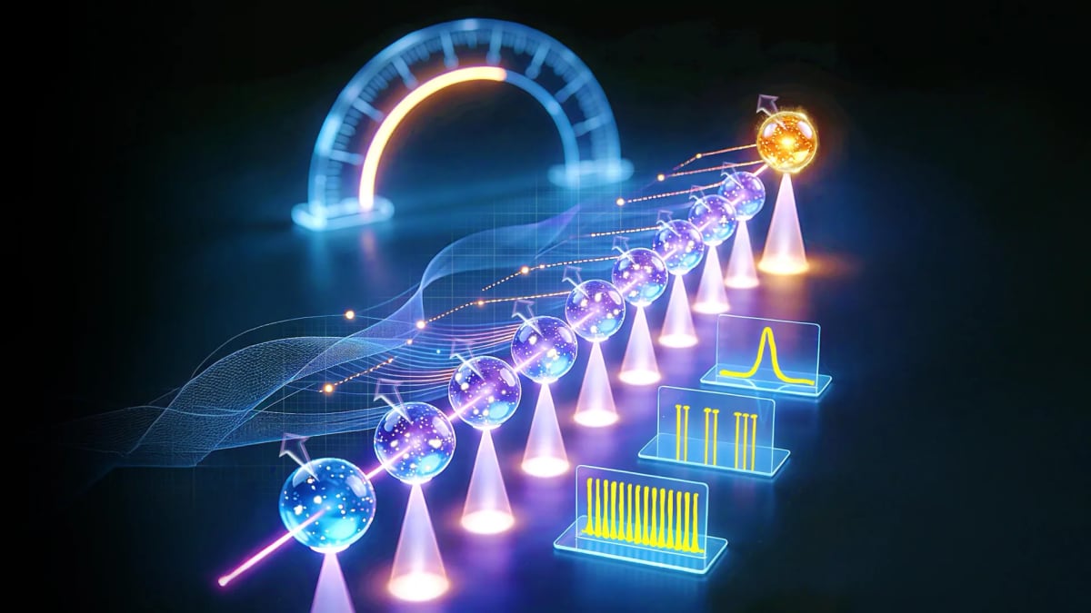 Atom Chain Detects Electric Fields with Record Precision