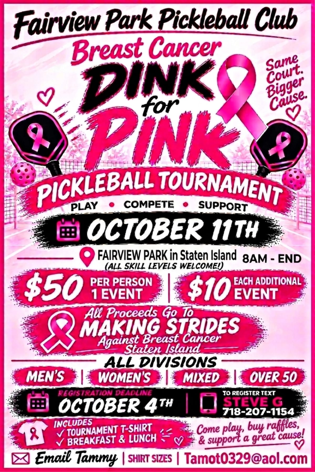 Staten Island Pickleball Tourney Raises Breast Cancer Funds - Image 2