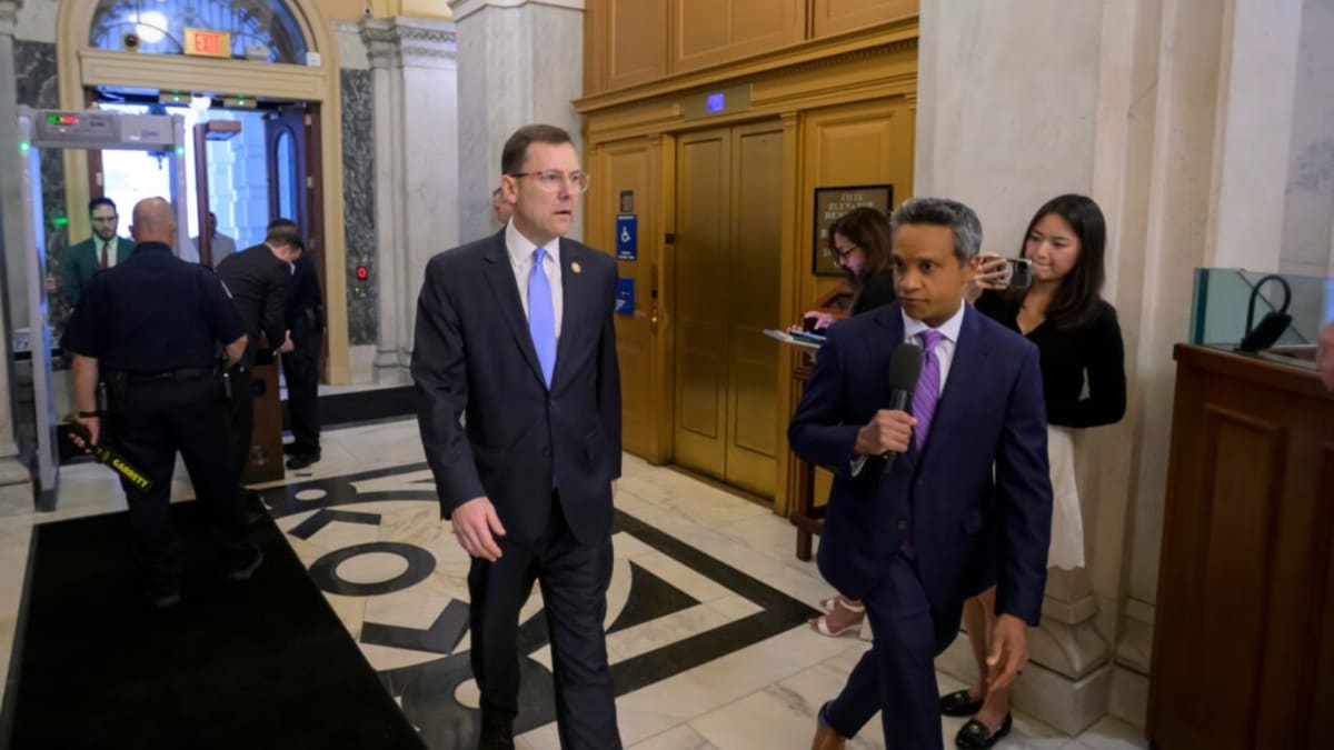 Rep. Tom Kean Jr. walking through the Capitol building in Washington DC