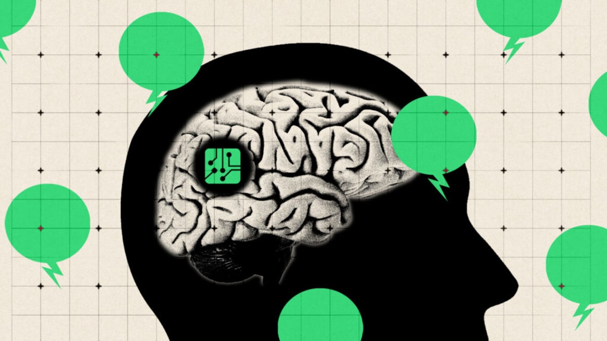 ** Medical researcher examining brain-computer interface technology in modern laboratory setting promoting patient transparency