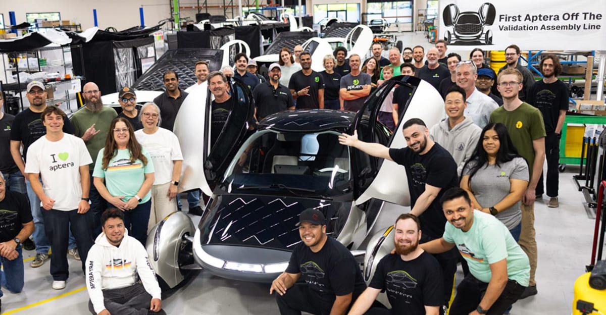 Solar Car Maker Aptera Rolls Out First Production Vehicle