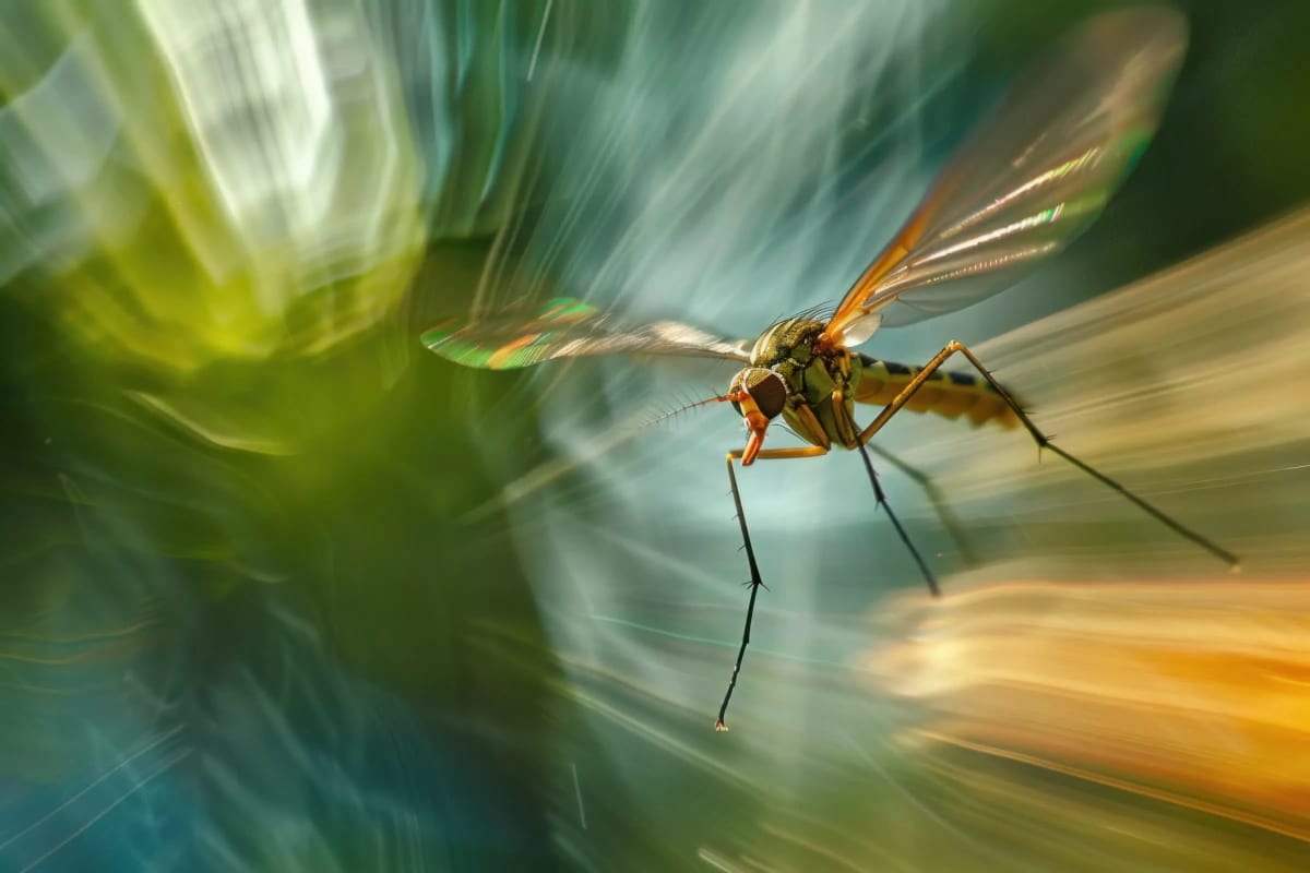 High-precision laser mounted on rotary stage tracking mosquitoes using computer vision technology