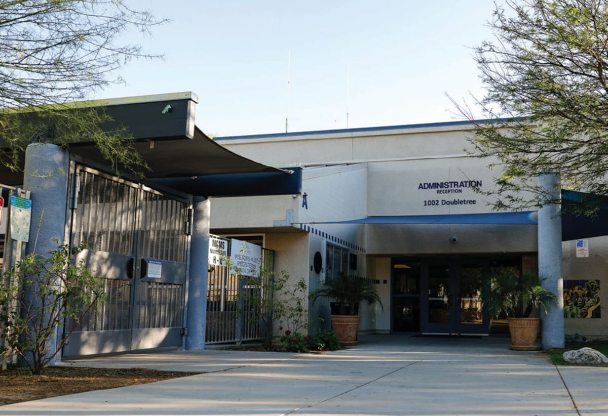 Medea Creek Middle School building exterior in Oak Park, California, a 2026 Distinguished School