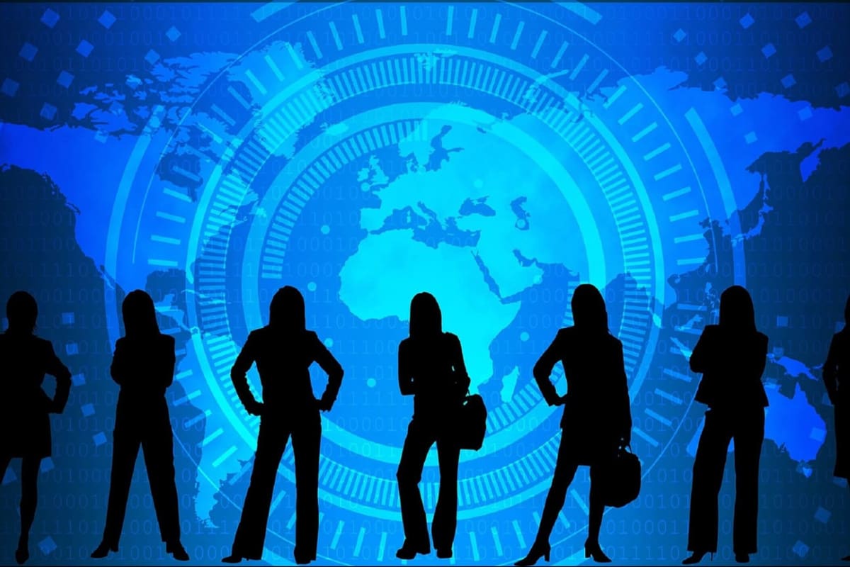 Female entrepreneur working on technology solution in Brazilian innovation lab setting