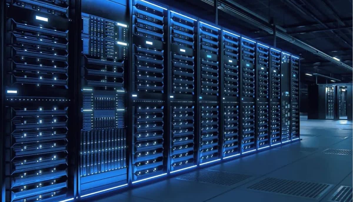 Computer chip with green energy symbols representing efficient neuro-symbolic artificial intelligence technology