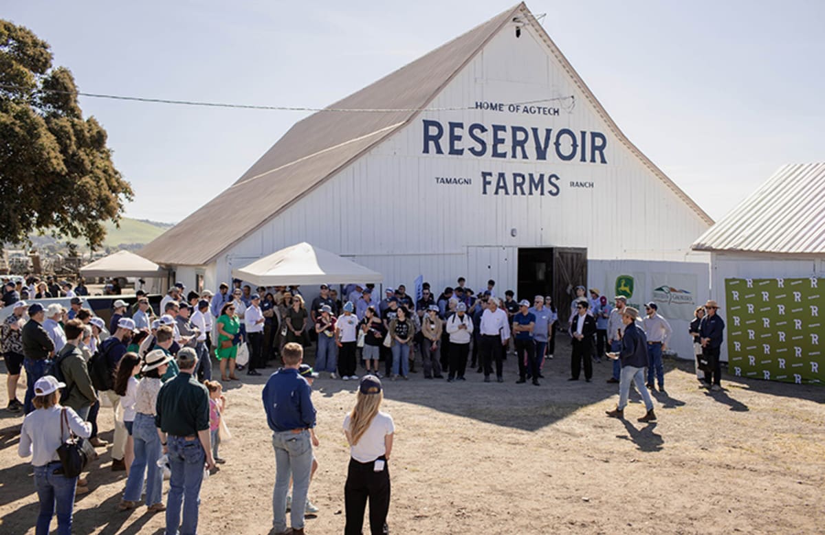 Innovation barns and test fields at Reservoir Farms agricultural robotics incubator in Salinas, California