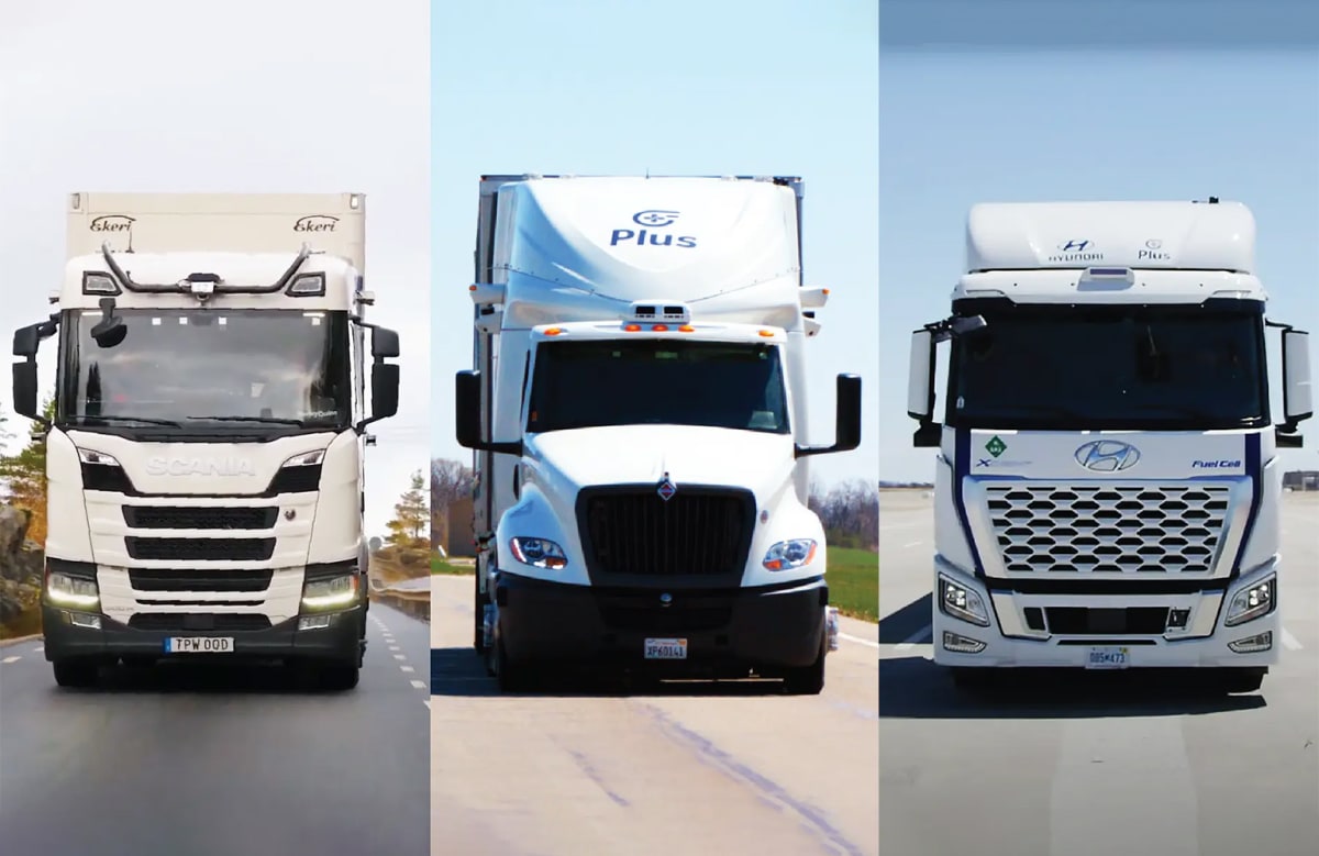 Self-Driving Trucks Now Handle Night Driving, Construction