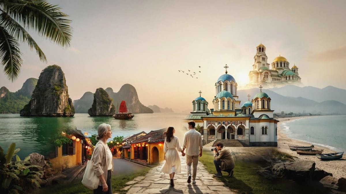 Vietnamese and Bulgarian flags side by side representing new sustainable tourism partnership alliance