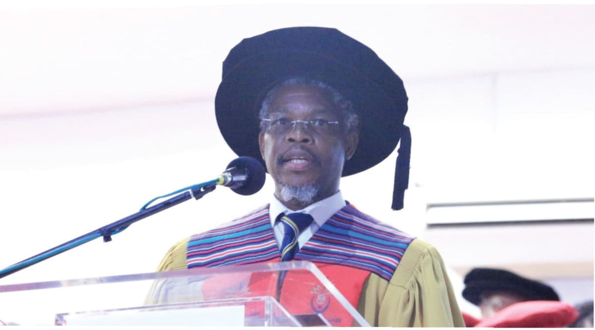 University graduates in caps and gowns celebrating at University of Venda spring ceremony