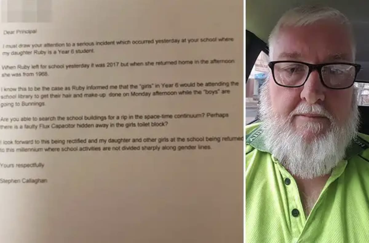 Dad's 'Time Travel' Letter Slams Sexist School Field Trip