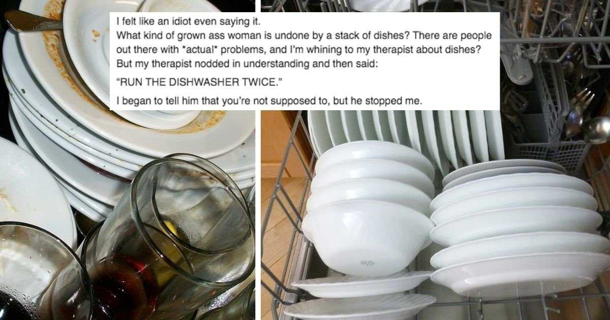 Woman loading dishes into dishwasher in bright, hopeful kitchen setting