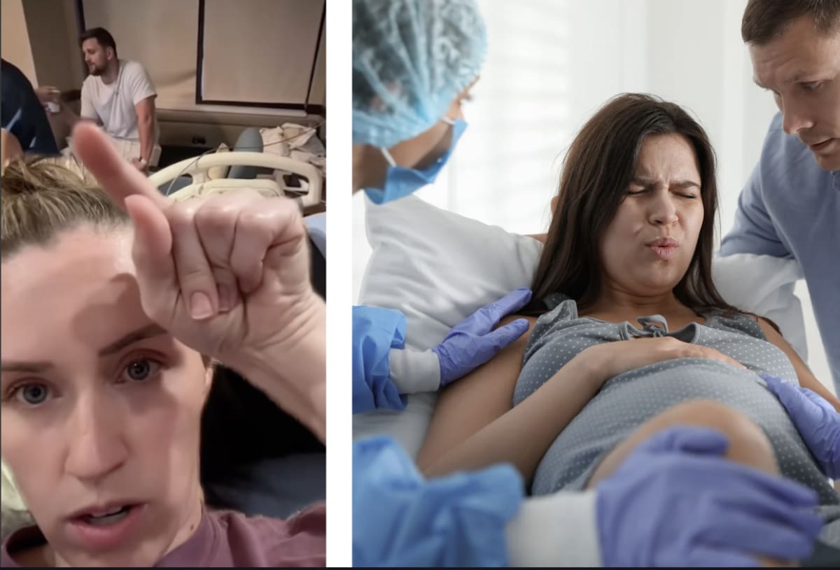 Labor and delivery nurse speaks to camera defending criticized father in viral birth video