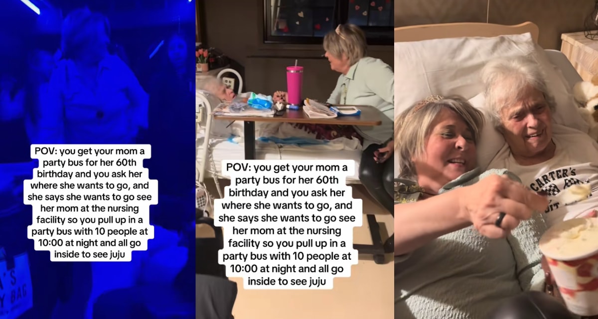 Woman Celebrates 60th on Party Bus, Takes It to See Mom