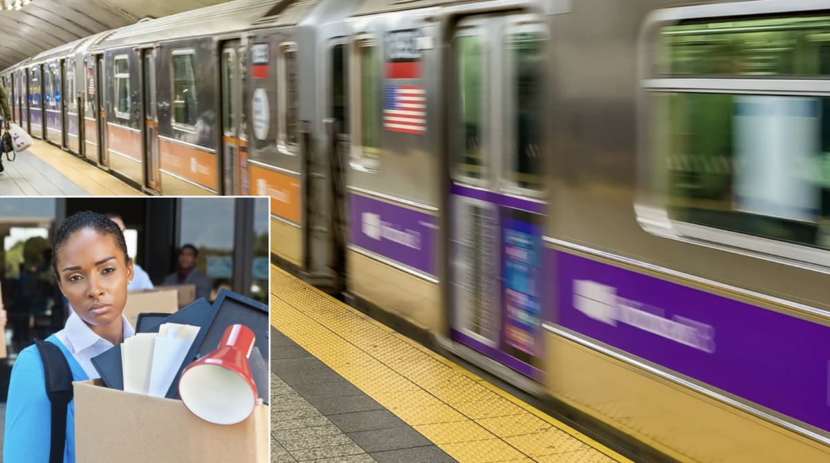 Woman looking at cell phone with hopeful expression on public transportation
