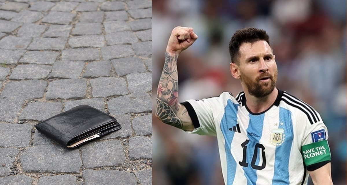 Crowd of Argentina soccer fans in blue and white jerseys celebrating at stadium
