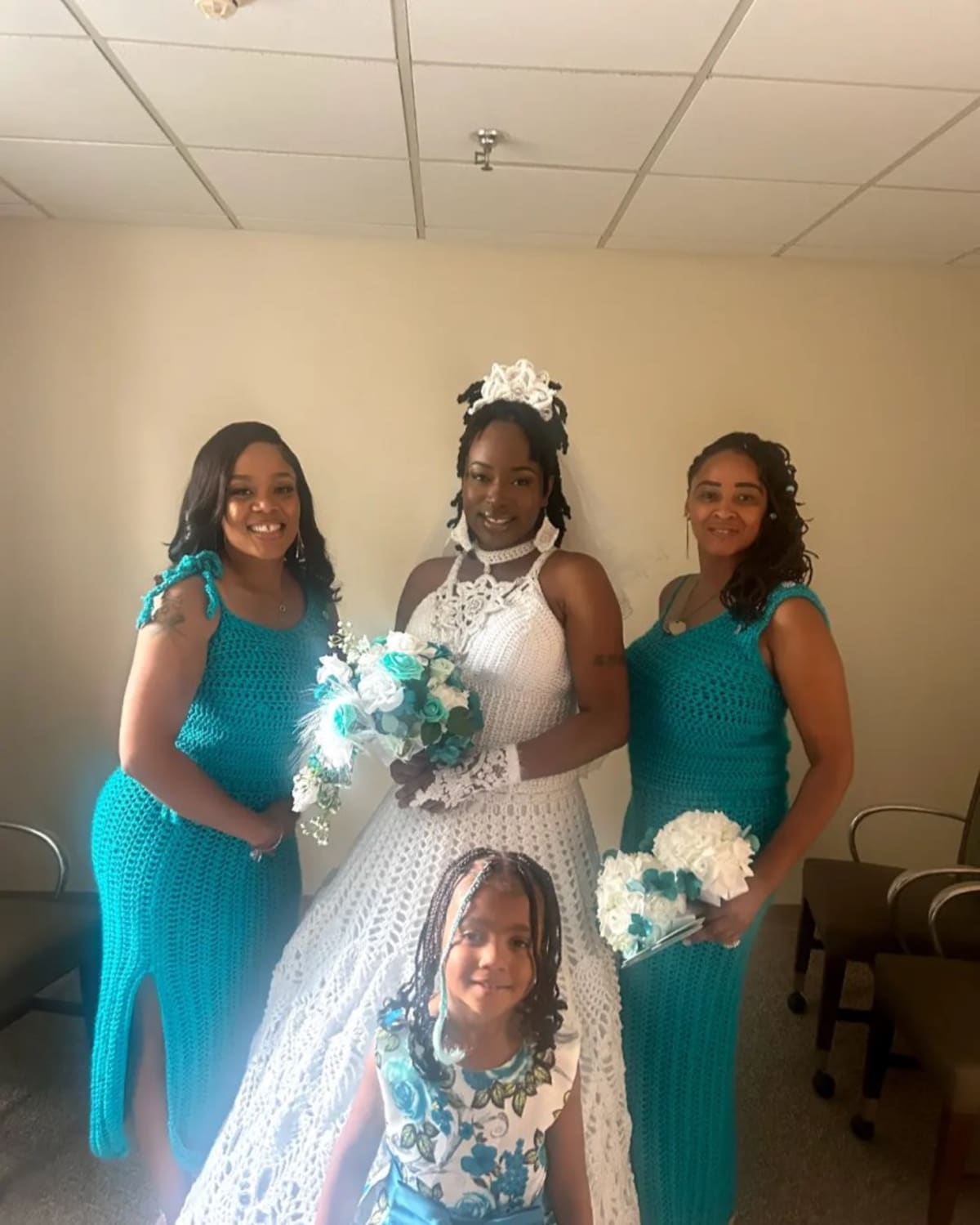 Ohio Bride Crochets Wedding Dress, Suit, and More in 15 Days - Image 5