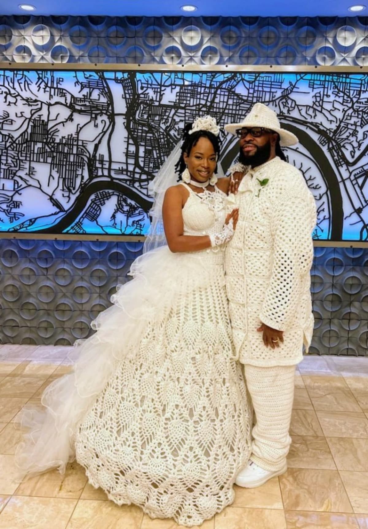 Ohio Bride Crochets Wedding Dress, Suit, and More in 15 Days - Image 4
