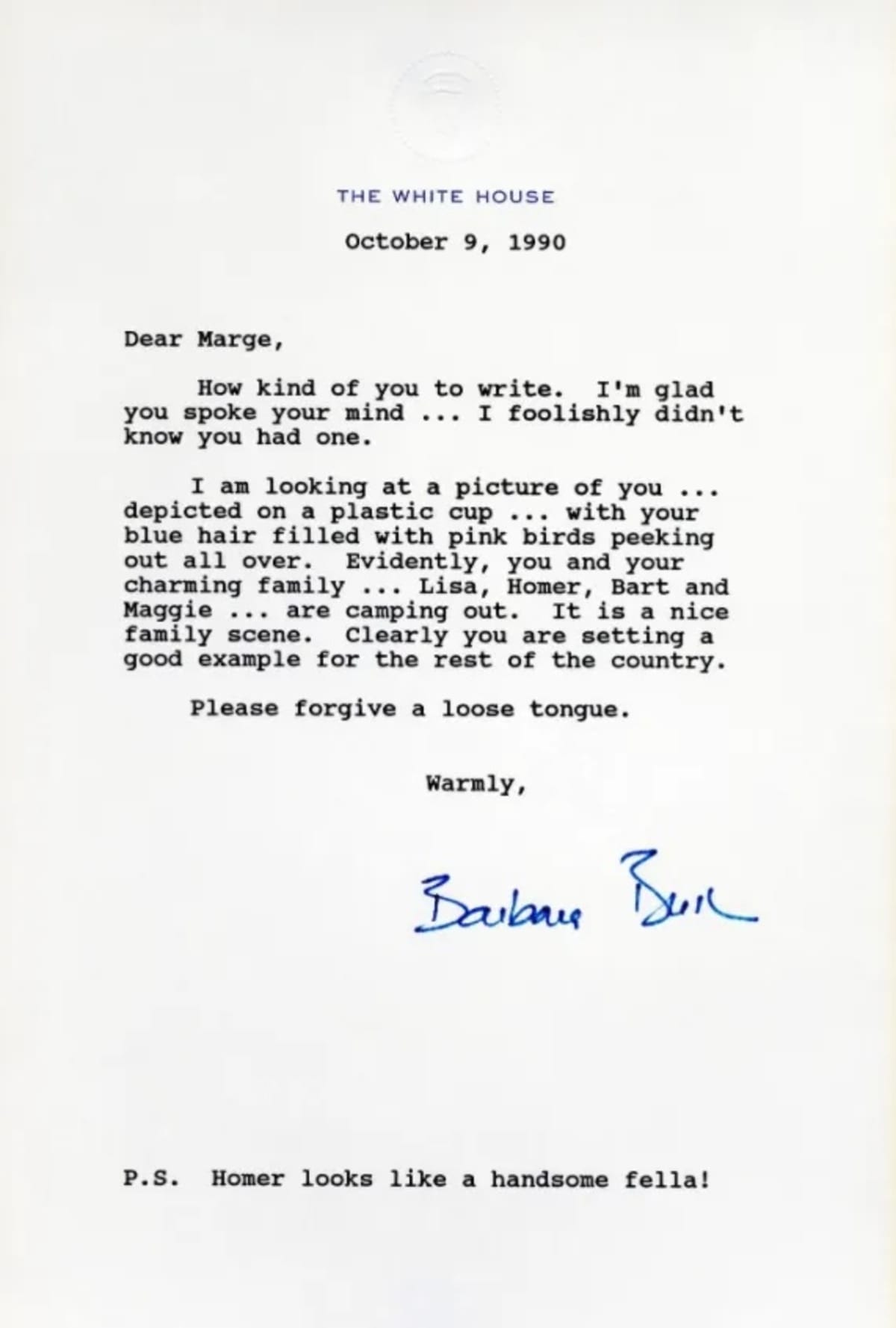 Marge Simpson Got Barbara Bush to Apologize in 1990 - Image 5