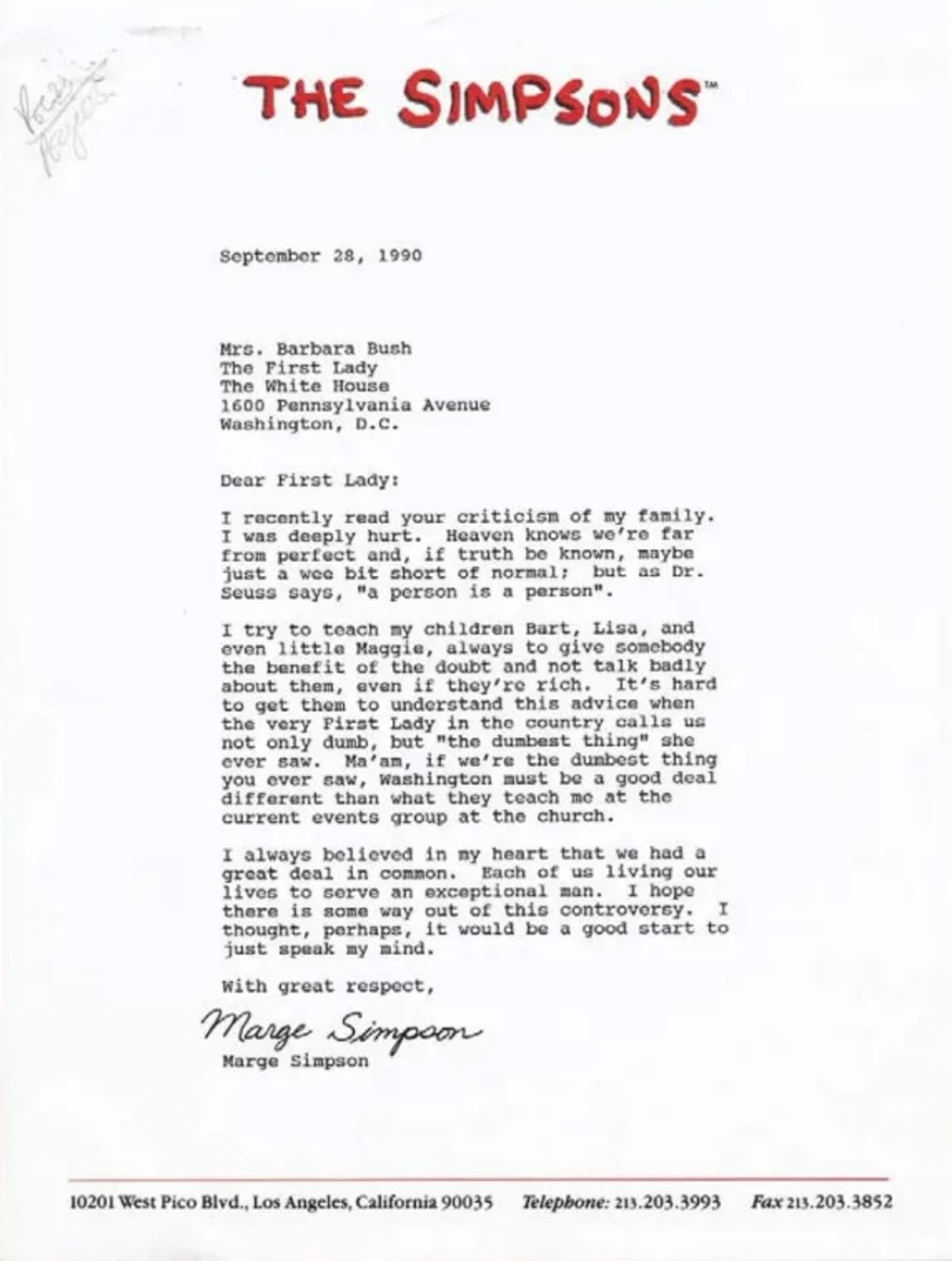 Marge Simpson Got Barbara Bush to Apologize in 1990 - Image 4