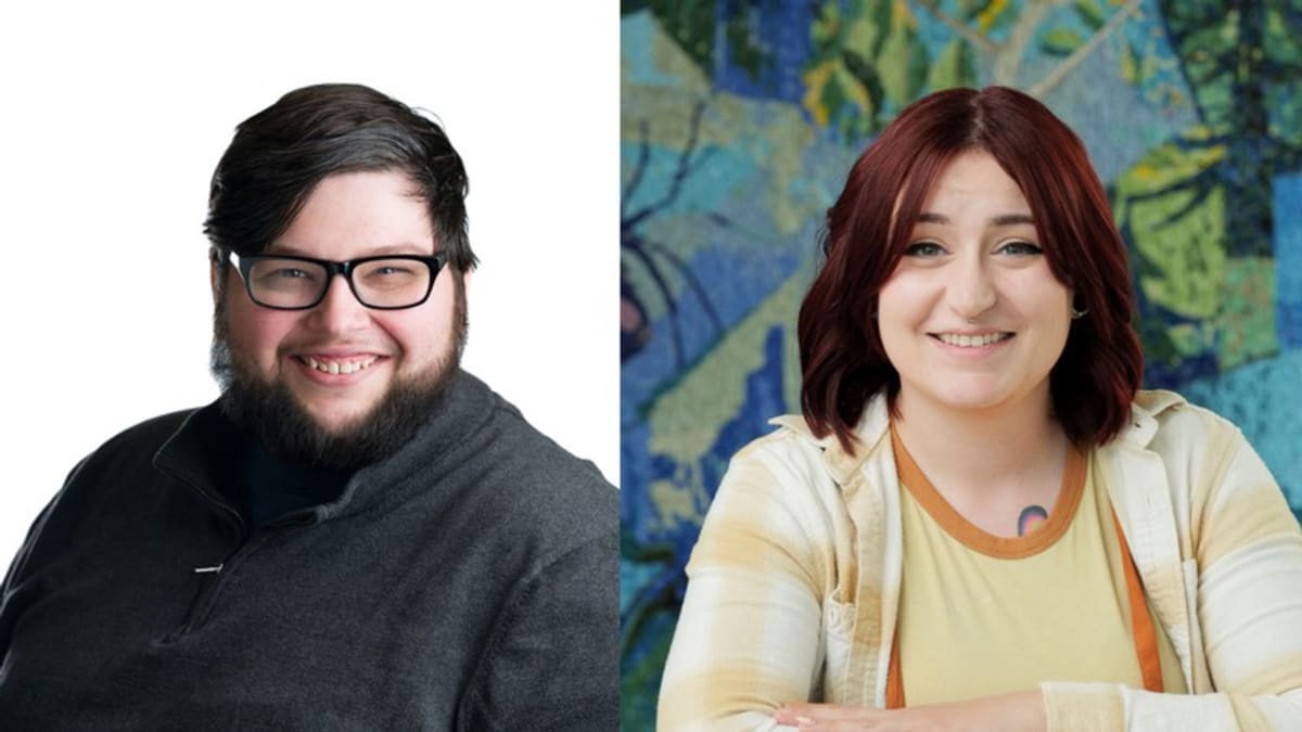 Utah State students Michael Davies and Ashley Starr smiling, winners of prestigious Goldwater Scholarships