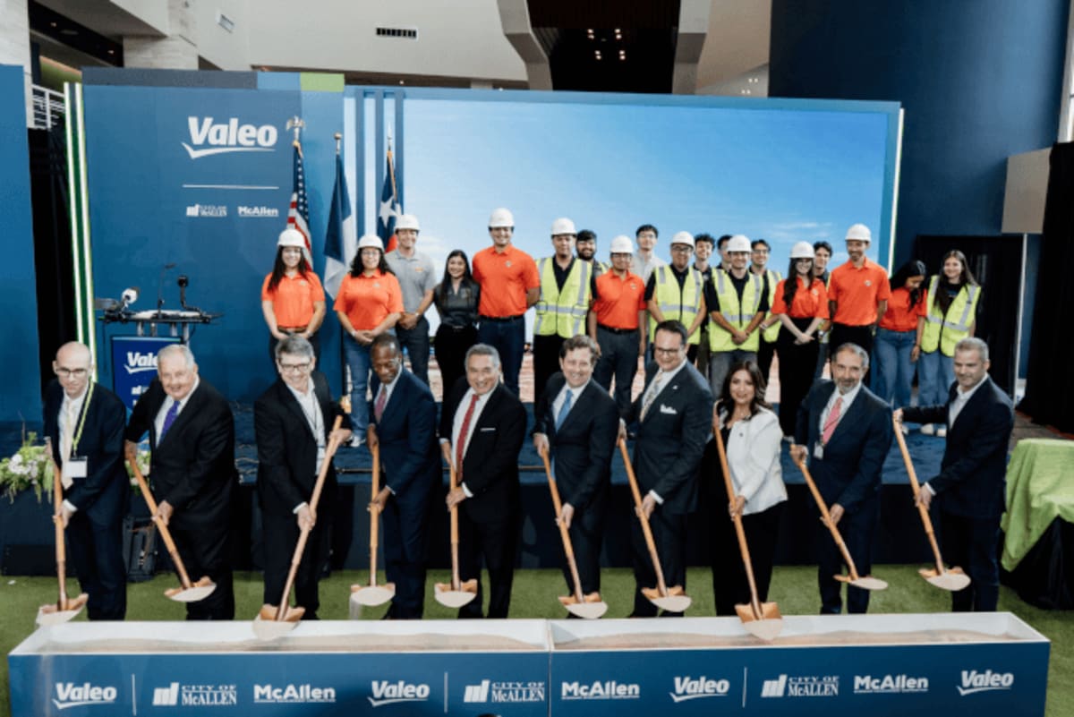 Valeo executives and McAllen city leaders celebrate at groundbreaking ceremony for new manufacturing plant