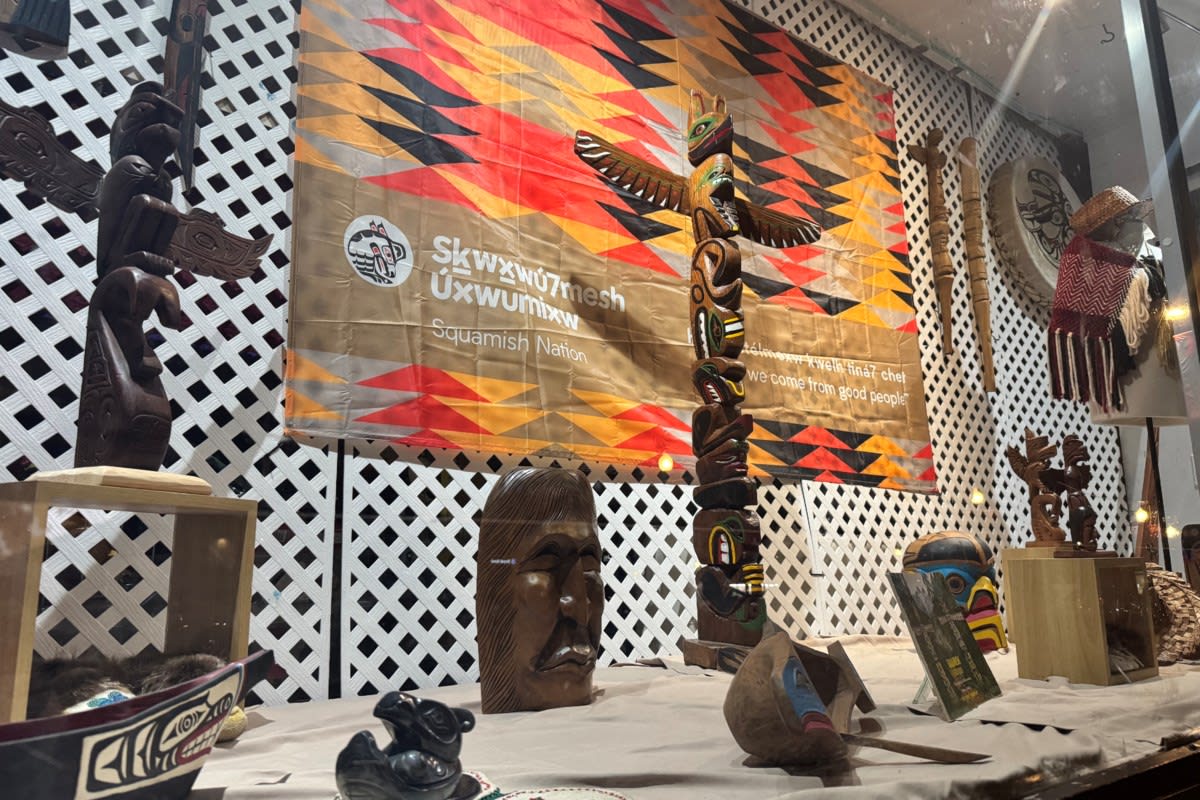 Squamish Elders Share Culture in Downtown Window Display