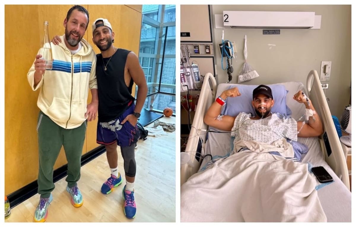 Cancer Survivor Plays Basketball With Adam Sandler