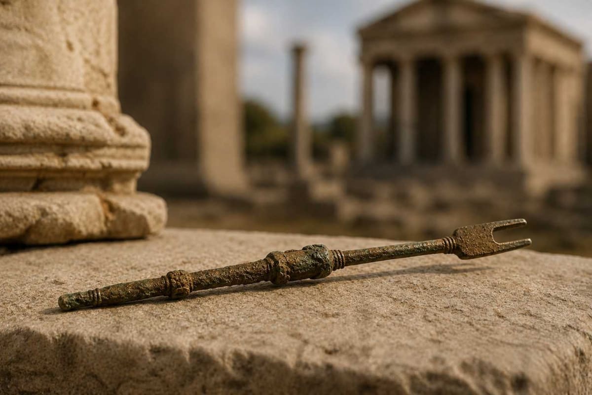 ** Ancient Roman metal surgical instrument for bladder stone removal discovered in Bulgaria archaeological site