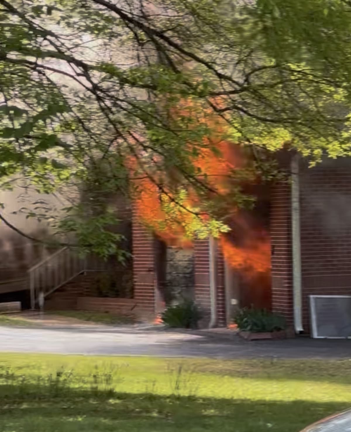 Firefighters at scene of residential fire on Lindsay Street in Chattanooga Tennessee