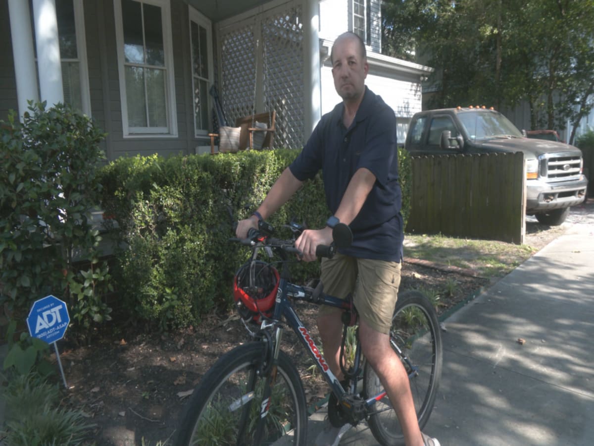 Matt Hopman, childhood brain cancer survivor, riding bicycle for Great Cycle Challenge fundraiser