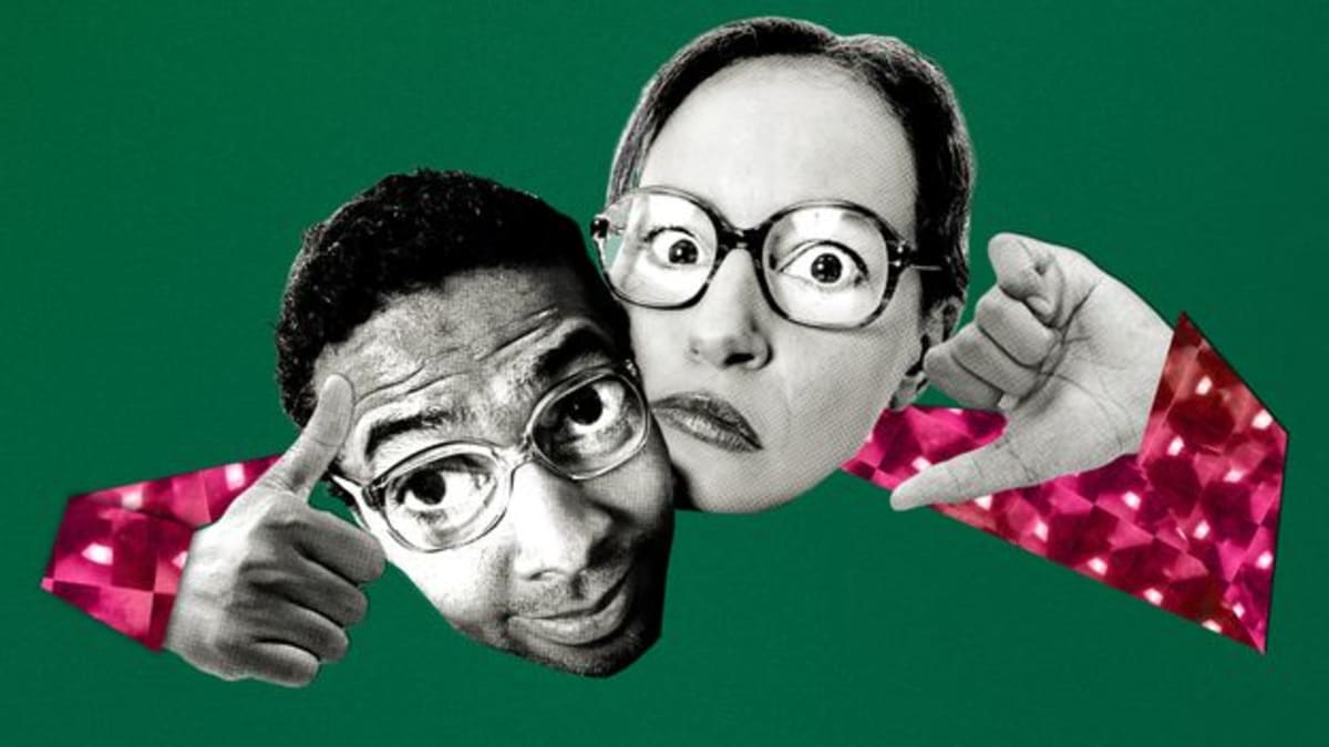 Two people shaking hands in warm greeting, symbolizing trust and genuine human connection