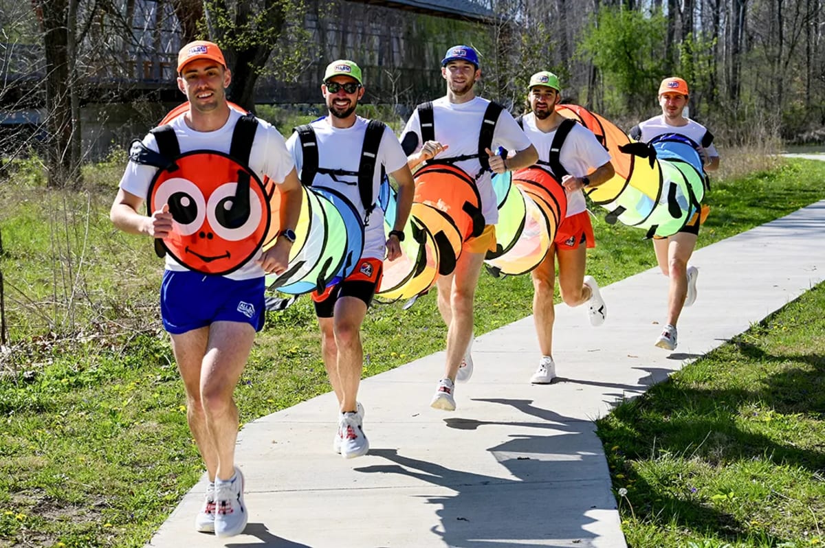 5 Friends Chase Second World Record in Caterpillar Costume