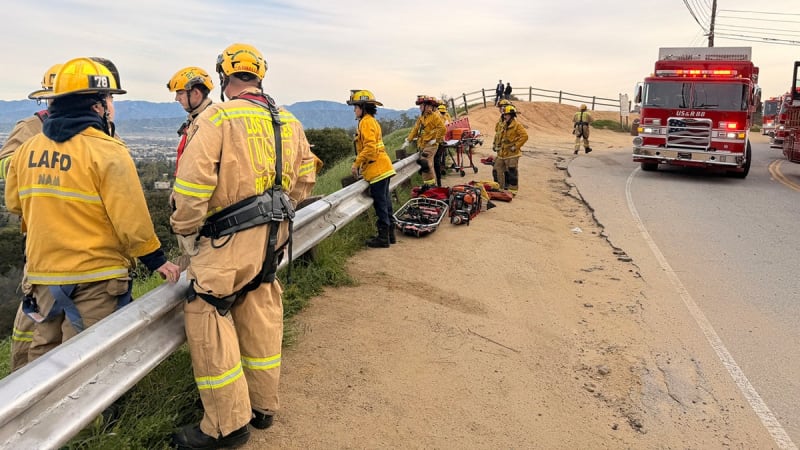 LA Rescue Team Saves Woman After 150-Foot Cliff Plunge - Image 5