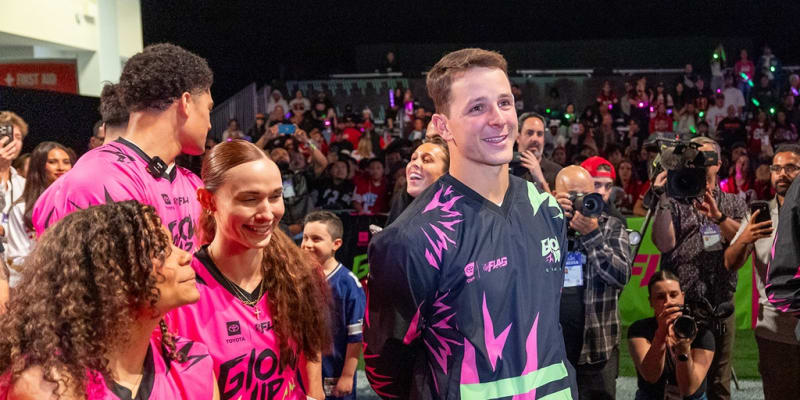 Brock Purdy Coaches Bay Area Girls in Glow Flag Football - Image 2