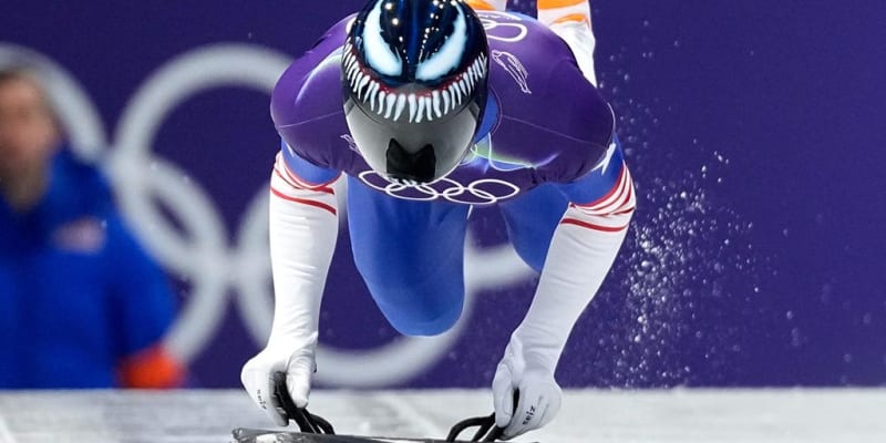 Olympic Skeleton Racer's Venom Helmet Goes Viral - Image 2