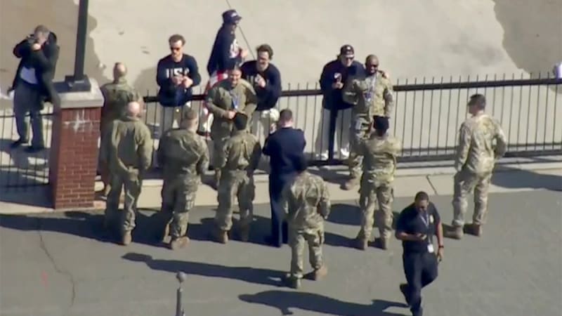 Team USA Hockey Players Share Gold Medals with Troops - Image 4