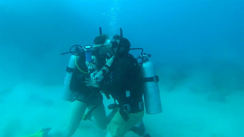 Diver Proposes 100 Feet Underwater at Fiji Shipwreck - Image 4