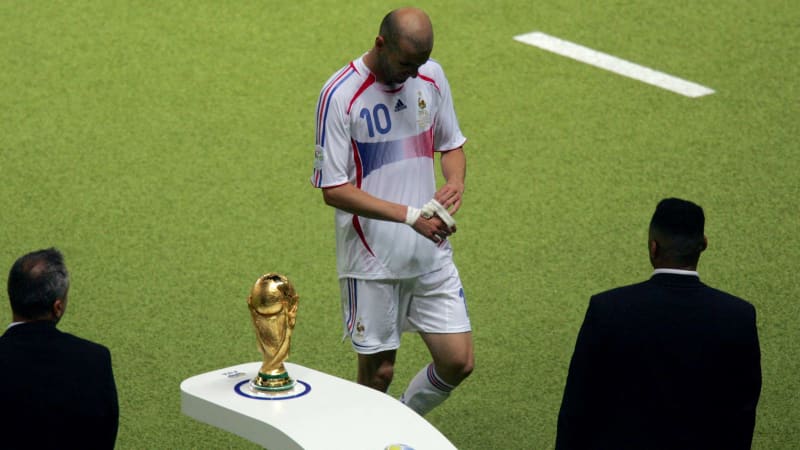 ** French soccer team celebrating together on field after World Cup victory achievement