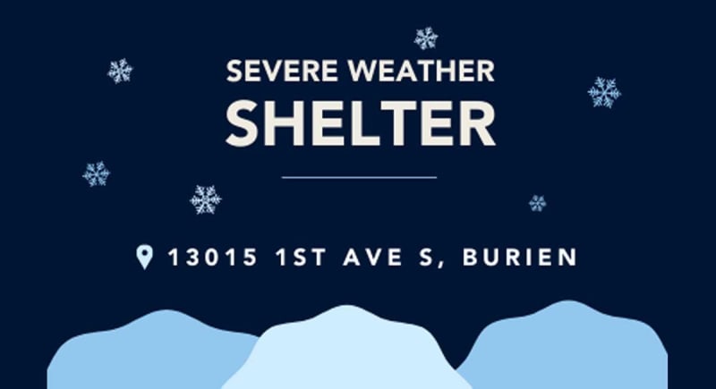 Volunteers cleaning and organizing kitchen surfaces at community severe weather shelter facility