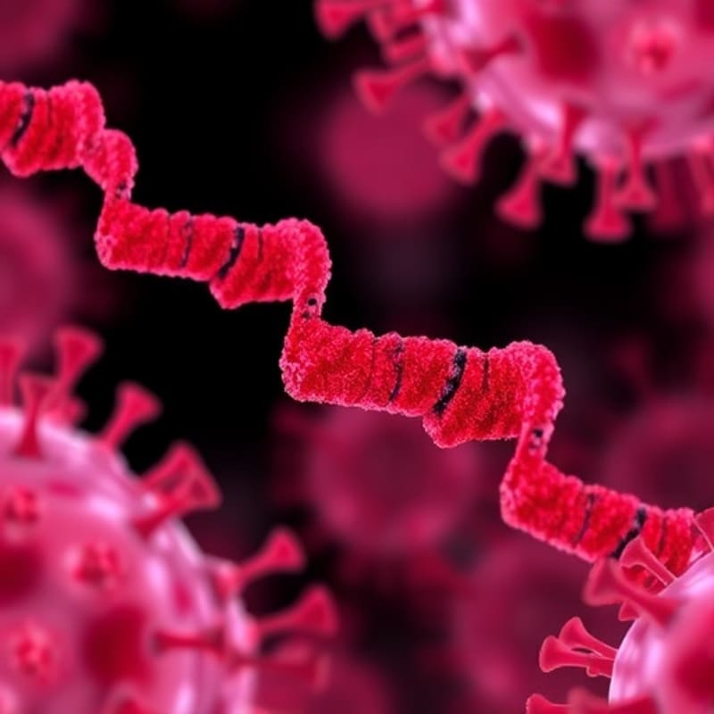 Microscopic view of red blood cells infected with malaria parasites showing crystalline structures