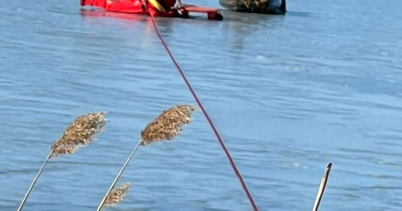 Firefighter Crawls 350 Feet Across Ice to Save Hunter