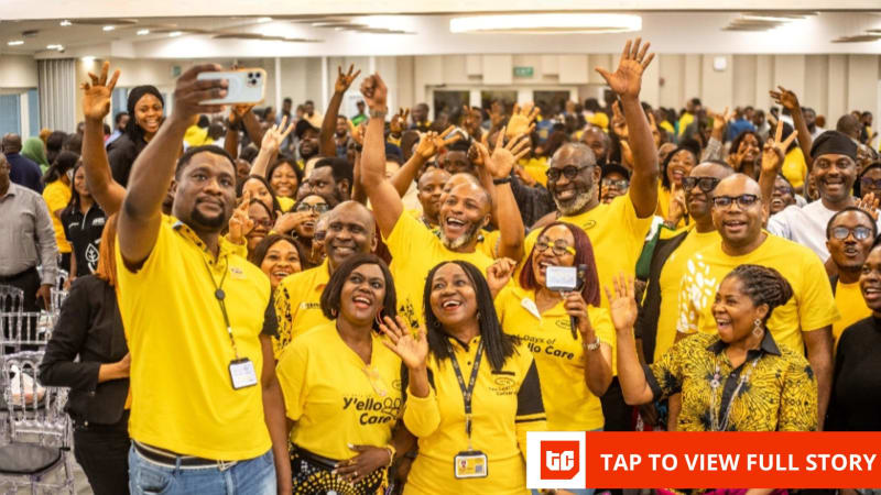 Nigerian professionals working at modern tech company office celebrating career advancement and competitive salaries