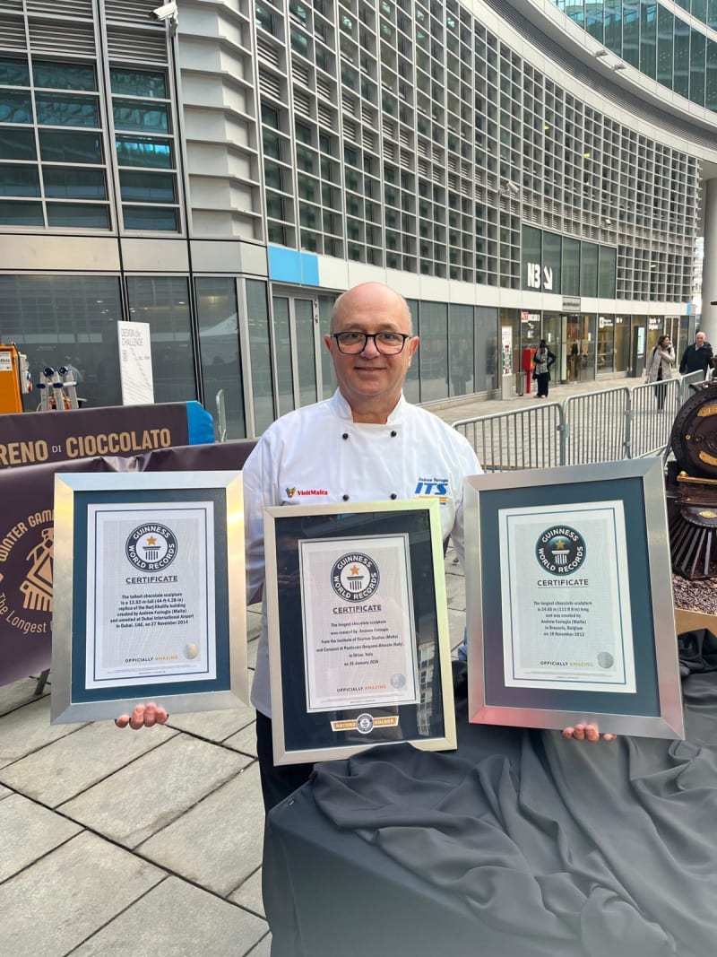 Malta Chef Breaks 3rd World Record With 52-Meter Chocolate Train - Image 3
