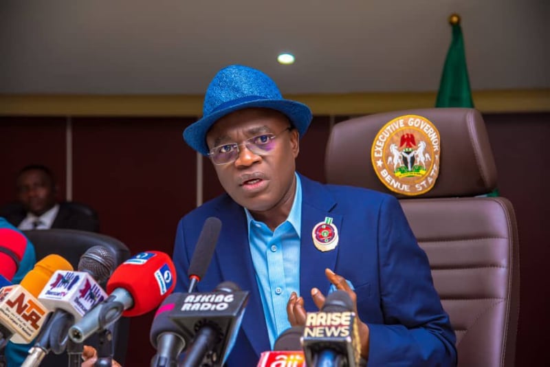 Benue State Governor Hyacinth Alia at a community gathering, symbolizing unity and regional development in Nigeria