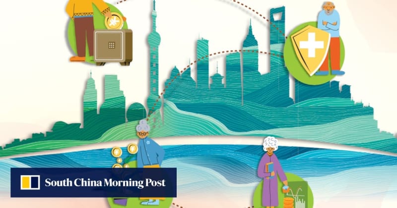 Happy elderly residents enjoying activities together in a modern continuing care retirement community in China