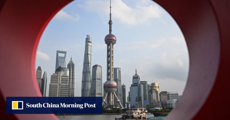 Modern Shanghai skyline showcasing Pudong district's futuristic skyscrapers and technology centers reflecting innovation and progress