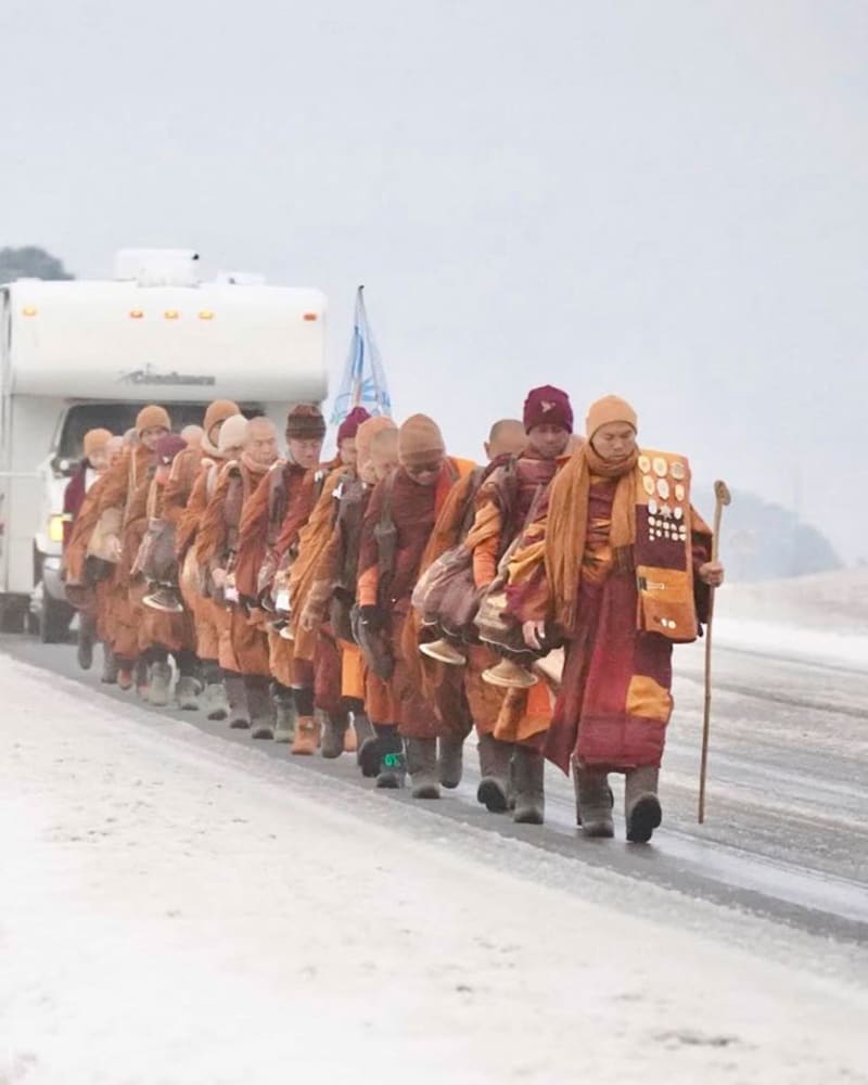 19 Monks Walk 2,300 Miles for Peace Through Snow and Cold - Image 3